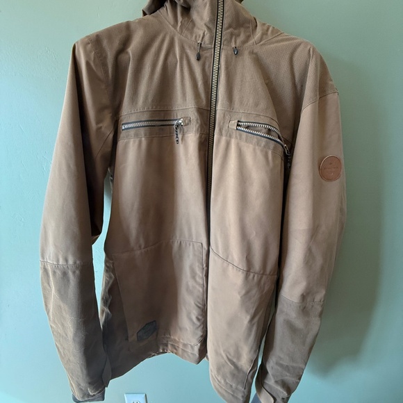 Quiksilver Men's Large Brown/Tan Snowboard Jacket- 15kMM- Waterproof Technology - Picture 1 of 5